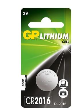 BATERIA LITHIUM 3V UNIDAD CR2016 GP