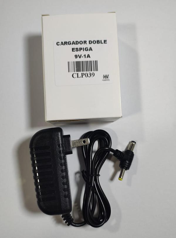 CARGADOR DOBLE ESPIGA PARLANTE (5.5 /2.5 4.0/1.7) 9V 1A
