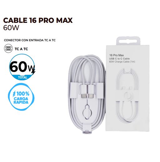 CABLE 16 PRO MAX 60W (1M) TC-TC