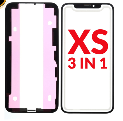 3 EN 1 (VIDRIO FRONTAL + MARCO + OCA) (PREMIUM) IPHONE XS (G+ OCA PRO)