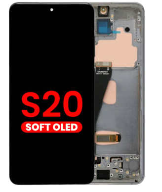 PANTALLA OLED SAMSUNG CON MARCO S20 (G980 / G981) (COSMIC BLACK)