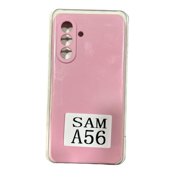 ESTUCHES DE CELULAR SILICON LISOS SAMSUMG A56 / A36 ROSADO