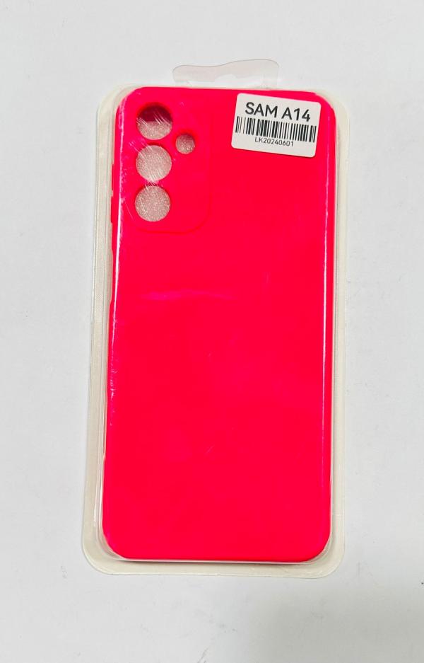 ESTUCHES DE CELULAR SILICON LISOS SAMSUMG A14 FUCSIA