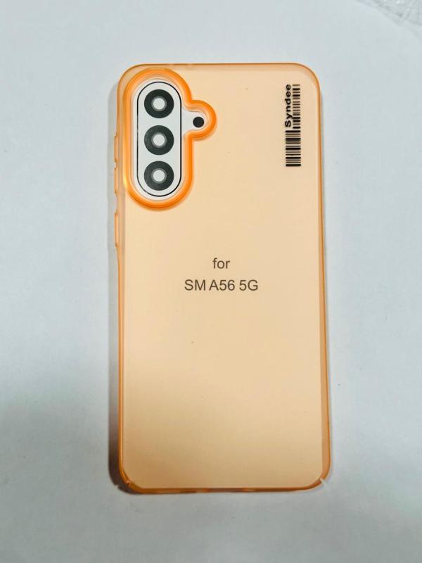 ESTUCHES DE CELULAR SILICON TRANSPARENTE SAMSUNG  A36 / A56 NARANJA