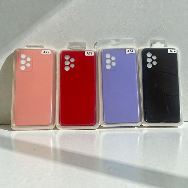 ESTUCHES DE CELULAR SILICON LISOS SAMSUMG A72 LILA