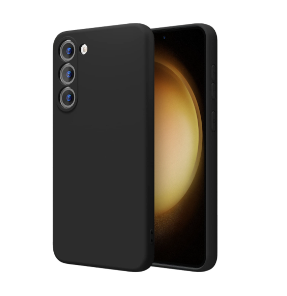 ESTUCHES DE CELULAR SILICON LISOS SAMSUMG S23 NEGRO