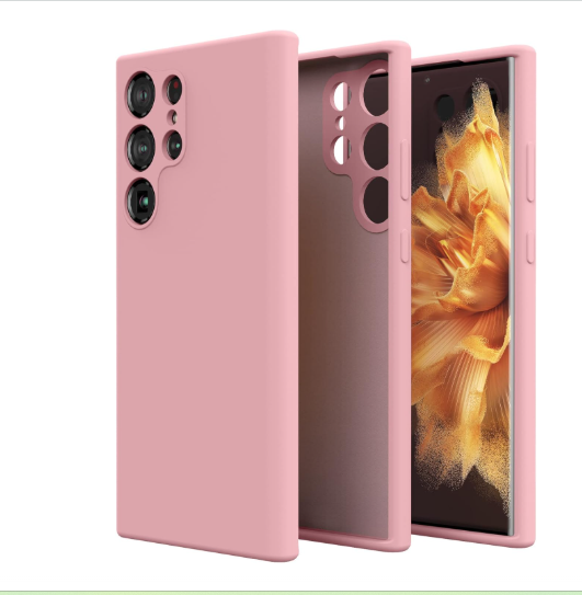 ESTUCHES DE CELULAR SILICON LISOS SAMSUMG S23 ULTRA ROSADO