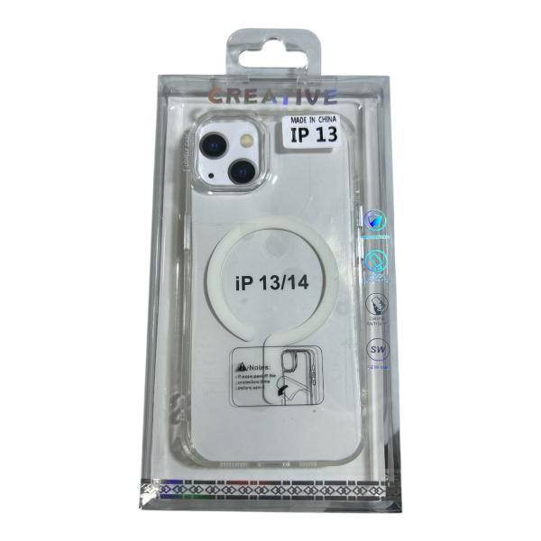 ESTUCHES MAGSAFE TRANSPARENTES CARGA INALÁMBRICO IPHONE 13 / 14 TRANSPARENTE