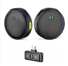 SOLAPA MICROFONO Q8 H2 / MICROFONO DOBLE CIRCULAR TIPO C CON ADAPTADOR IPH