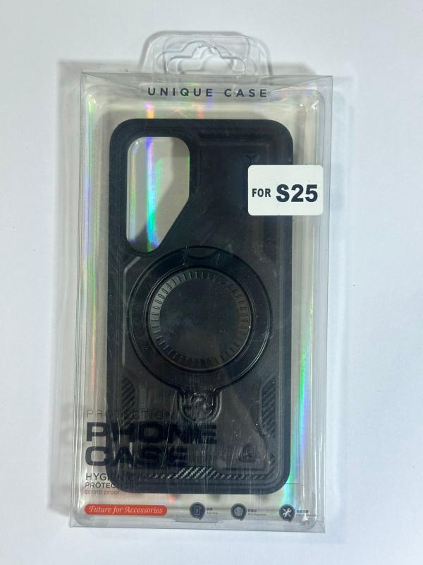 ESTUCHE MAGSAFE ANILLO S25 NEGRO