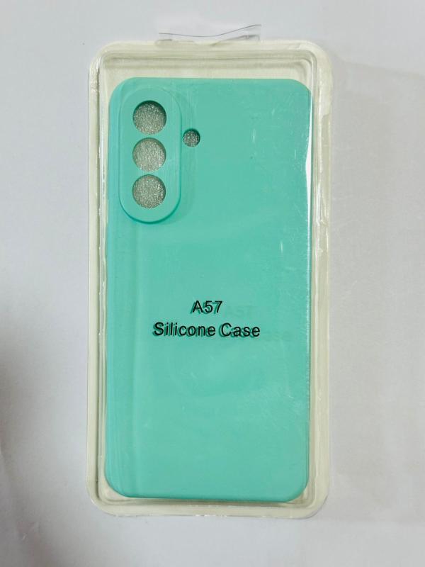ESTUCHES DE CELULAR SILICON LISOS SAMSUMG A57 VERDE AGUA