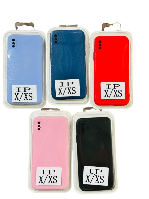ESTUCHES DE CELULAR SILICON LISOS IPHONE X / XS NEGRO