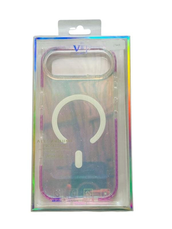 ESTUCHES MAGSAFE CARGA INALÁMBRICA IPHONE 17 AIR ESCARCHADO TORNASOL
