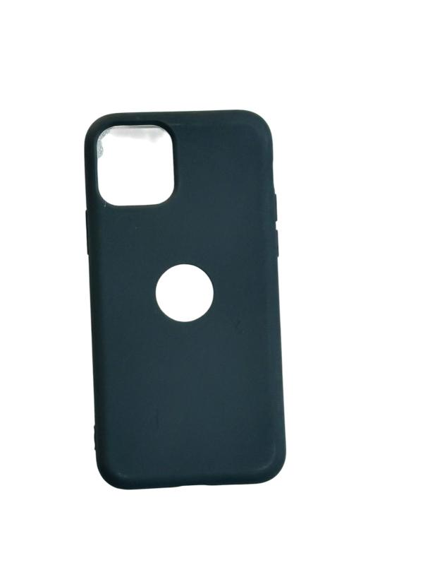 ESTUCHES DE CELULAR SILICON LISOS IPHONE  11 PRO NEGRO