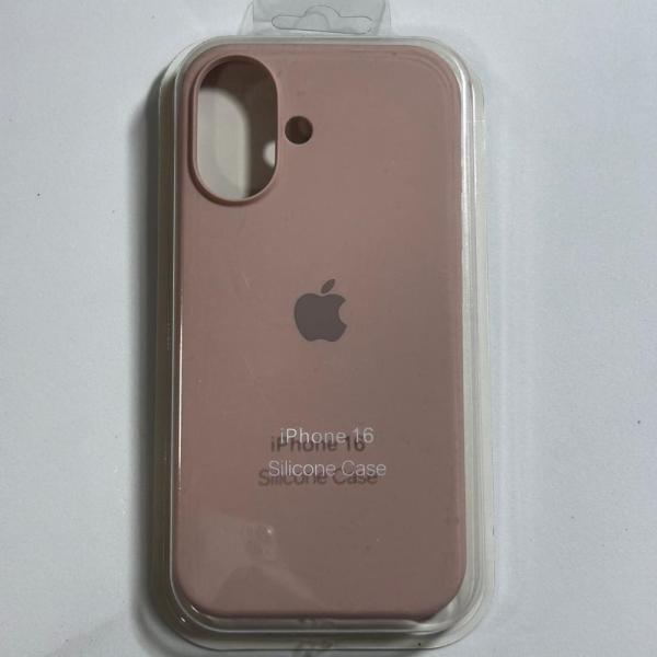ESTUCHES CON LOGO ORIGINAL IPHONE 16 ROSADO CLARO
