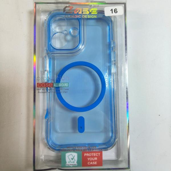 ESTUCHES MAGSAFE CARGA INALÁMBRICA IPHONE 16 AZUL CLARO