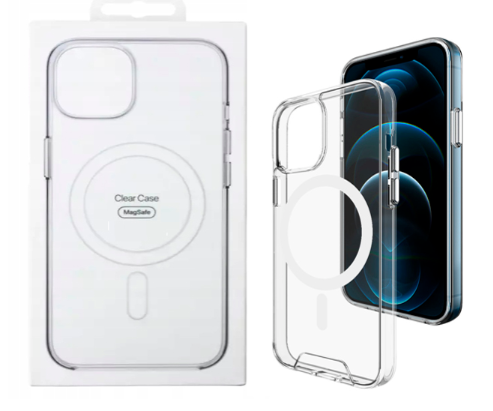 ESTUCHES MAGSAFE CARGA INALÁMBRICA IPHONE 16 PRO MAX TRANSPARENTE