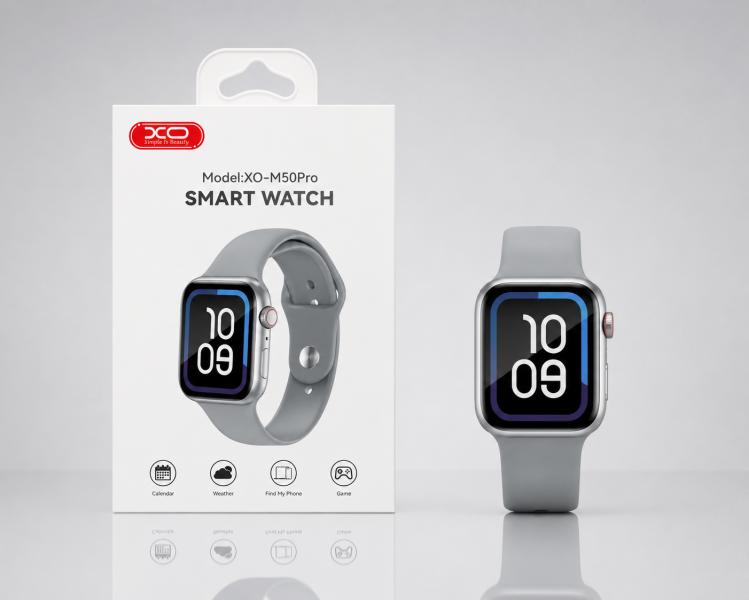 SMART WATCH INTELIGENTE INALAMBRICO XO M50 PRO PLATEADO