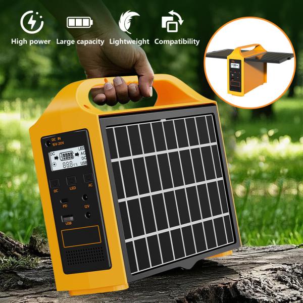 BATERIA PORTABLE 200W CON PANEL SOLAR EG-014