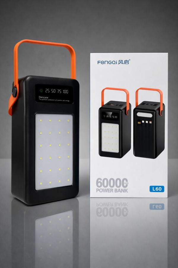 POWER BANK CON LUZ LED L60 60000 mHA FENGQI