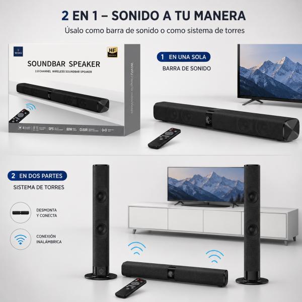 BARRA DE SONIDO WiWU BLACK