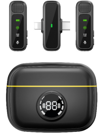 WIRELESS MINI MICROPHONE WiWU BLACK