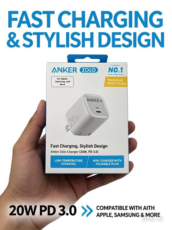 CUBO ANKER 20W ZOLO CHARGER PD 3.0 BLANCO
