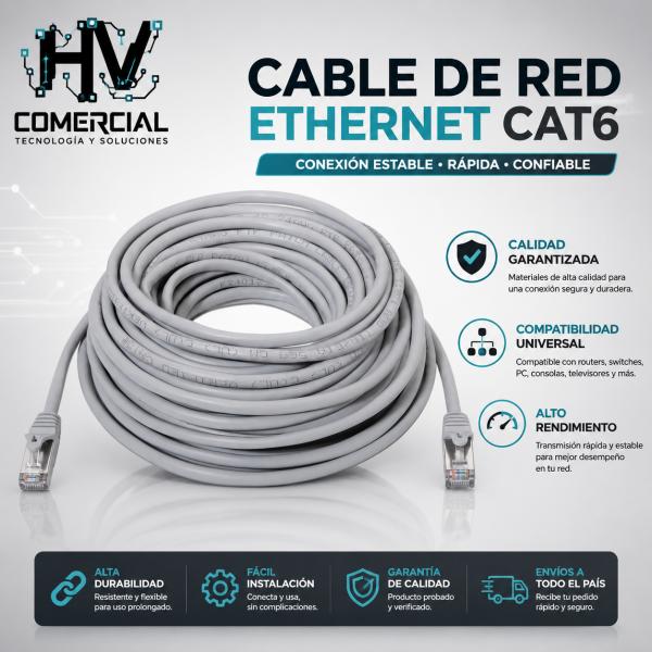 CABLE DE RED CATEGORIA 6-25m