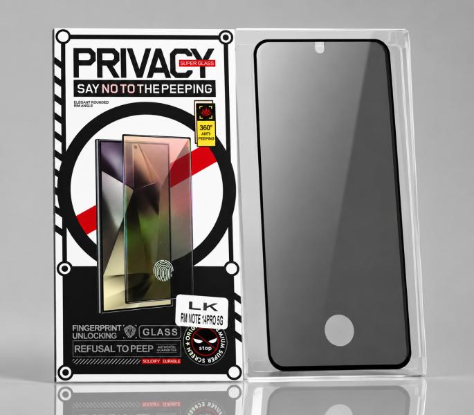 TEMPERADO PRIVADO DE VIDRIO FULL GOMA UNIDAD REDMI NOTE 14 PRO 5G