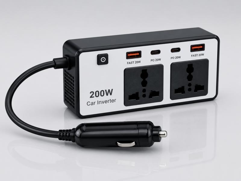 INVERSOR DE VOLTAJE 200W USB / TIPO C
