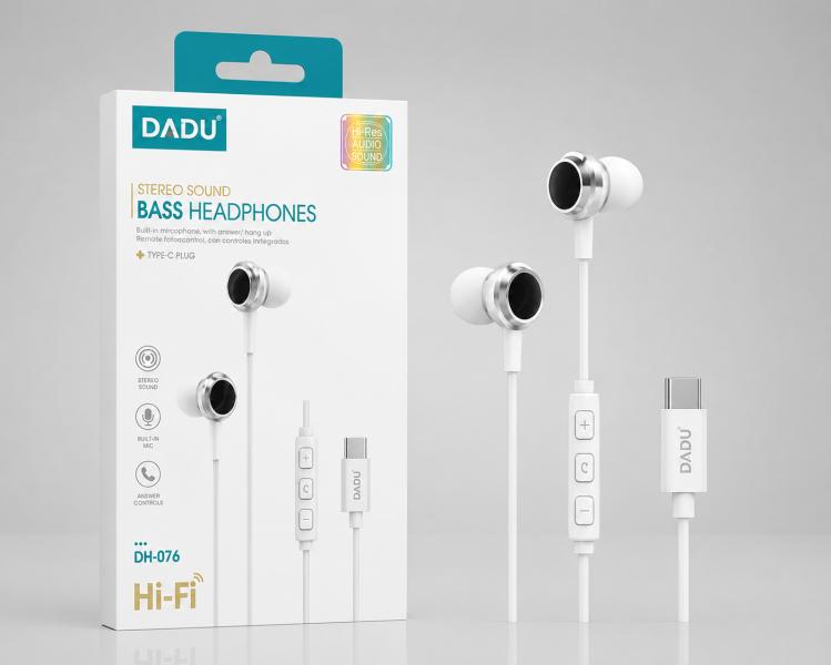 AUDIFONO CON CABLE TIPO C DADU DH076