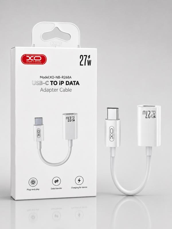 ADAPTADOR DE TIPO C MACHO A LIGHTNING HEMBRA BLANCO