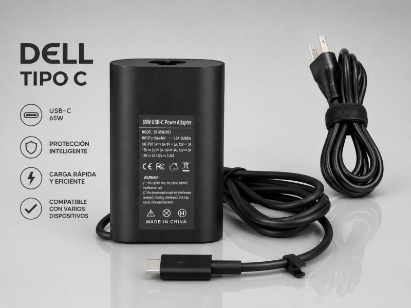 CARGADOR DELL 65W 3.25A CON PUERTO TIPO C