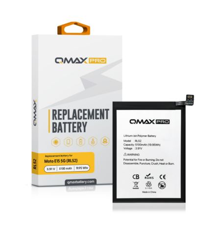 BATERÍA DE REPUESTO QMAX PRO PARA MOTOROLA E15 5G (XT2523-6) / G05 5G (XT2523-2) / G15 5G (XT2521) (5100 MAH) (RL52)