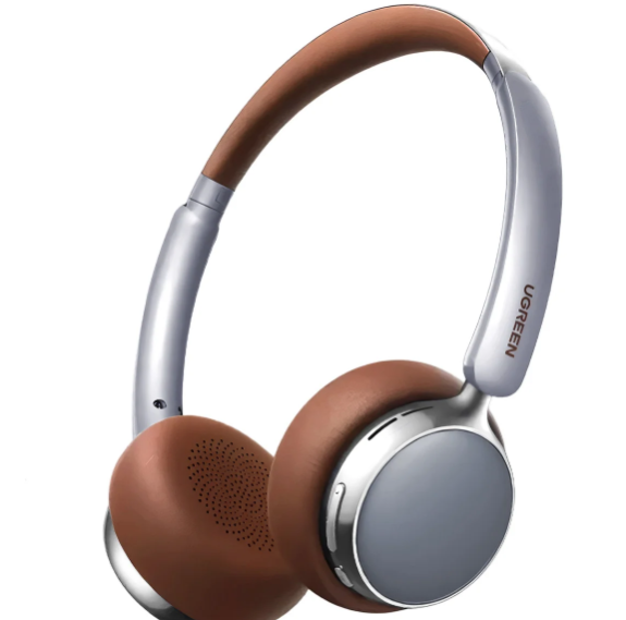 AURICULAR UGREEN STUDIO PLUS HP207 BLUETOOTH 6.0 75629 PLATEADO/CAFÉ