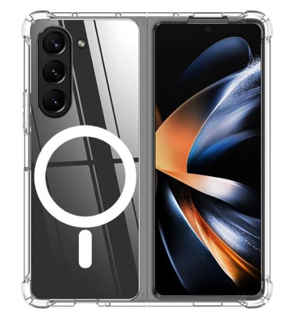 FUNDA DE CARGA INALÁMBRICA PARA GALAXY Z FOLD 6 - TRANSPARENTE (CIERRE COMPLETO EN LA PARTE INFERIOR) TRANSPARENTE