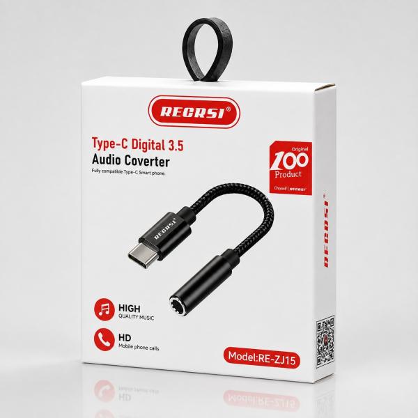 ADAPTADOR  TIPO C A JACK 3.5 RECRSI RE-ZJ15