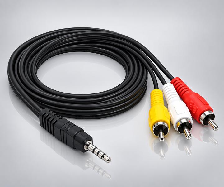 CABLE RCA A 3.5 MM 5 M (3 en 1)