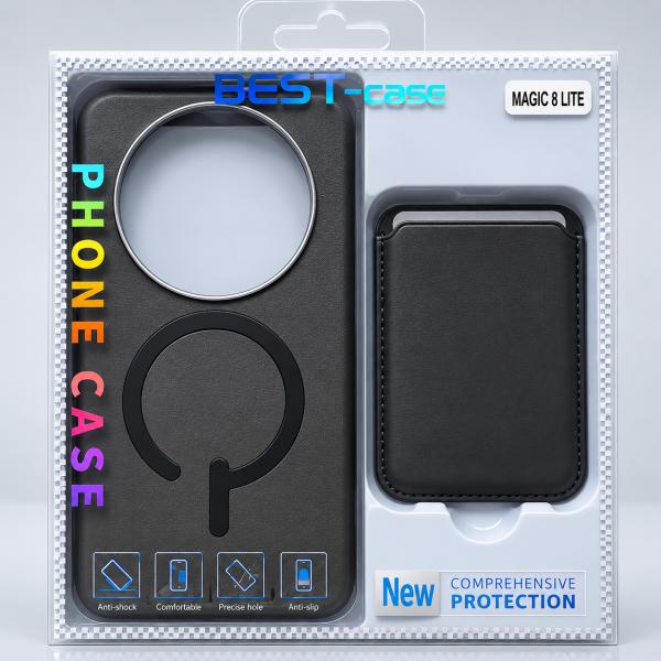 ESTUCHE MAGSAFE CON TARJETERO HONOR MAGIC 8 LITE GRIS
