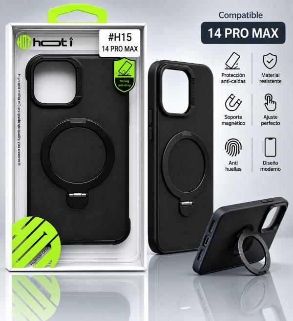 ESTUCHES MAGSAFE IPHONE 14 PRO MAX PREMIUM HOTI NEGRO