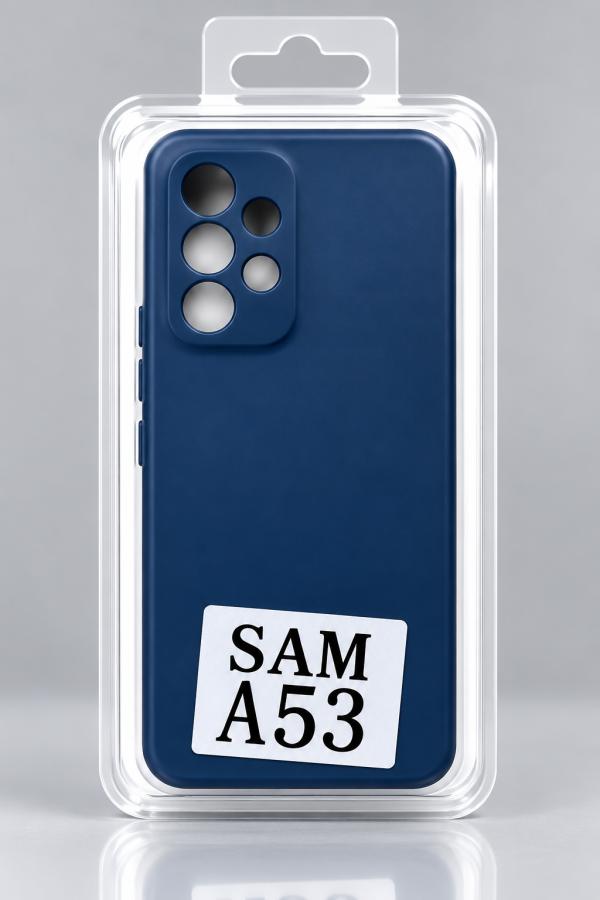 ESTUCHE LISO DE SILICÓN SAMSUNG A53 AZUL