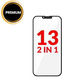 2 EN 1 (CRISTAL FRONTAL + OCA) PARA IPHONE 13 (PREMIUM)